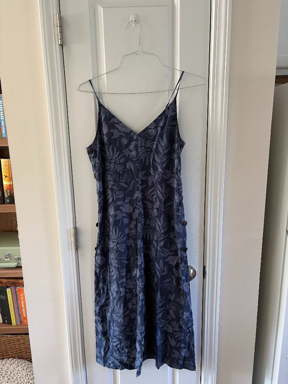 Patagonia Navy Blue Botanical Floral Print Sleeveless Jumpsuit – Women's XS
